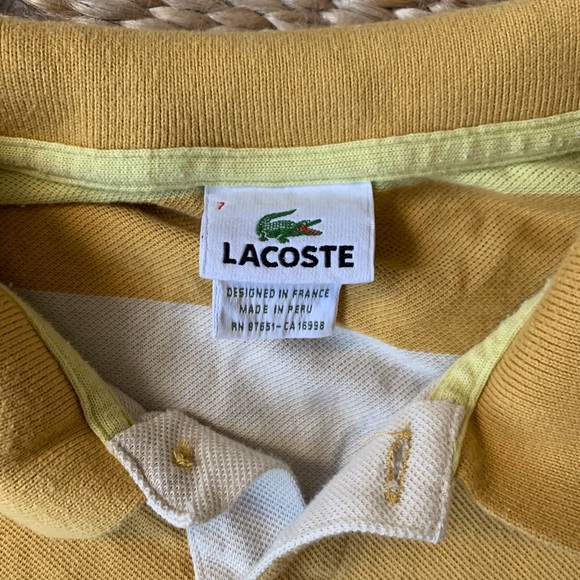 Lacoste Cropped Top 💛🧡 Reworked - Picture 2 of 3